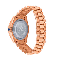 Rose Gold Iced Out Dial Watch