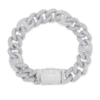 14MM ICED OUT GUCCI LINK BRACELET