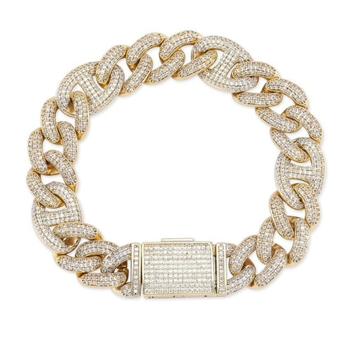 14MM ICED OUT GUCCI LINK BRACELET