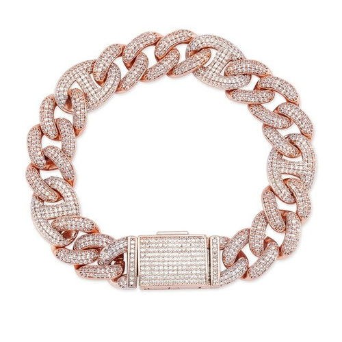 14MM ICED OUT GUCCI LINK BRACELET