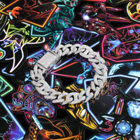 14MM ICED OUT GUCCI LINK BRACELET