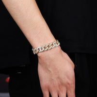 14MM ICED OUT GUCCI LINK BRACELET