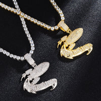 Iced Out Rolling LOUD Rocket Pendant