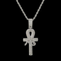 Iced Out Horus Eye Ankh Cross