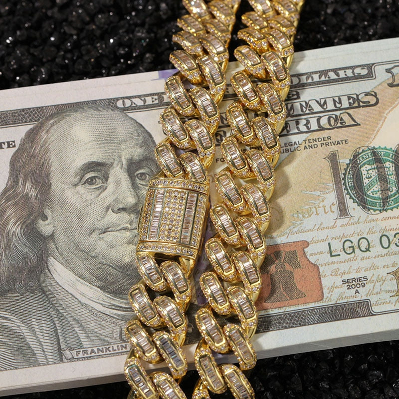 12 MM Baguette Cuban Link Chain