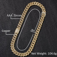 12 MM Baguette Cuban Link Chain