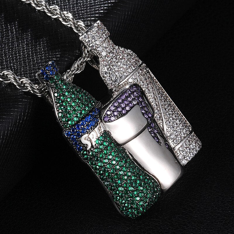 Iced Out Purple Soda Pendant