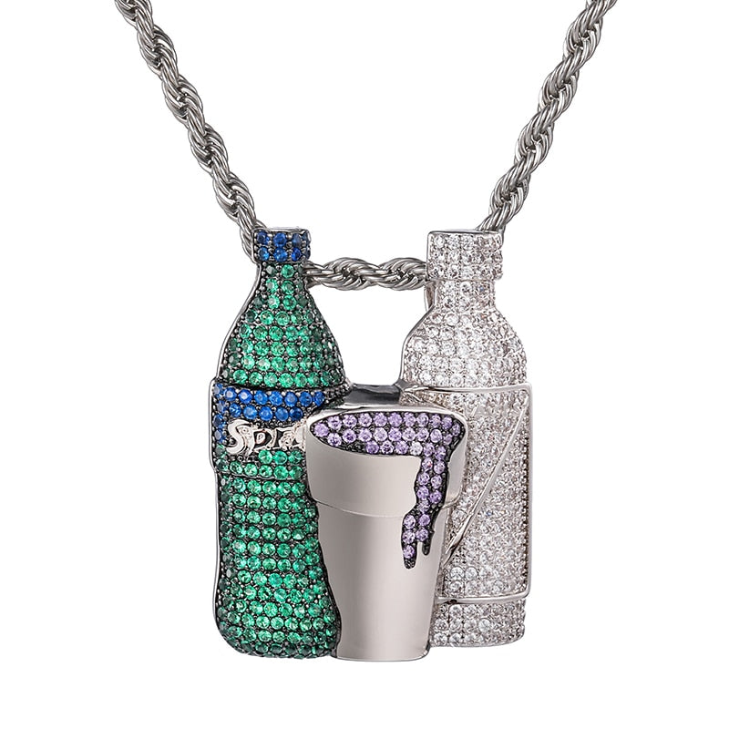 Iced Out Purple Soda Pendant