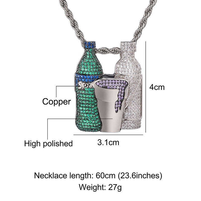 Iced Out Purple Soda Pendant