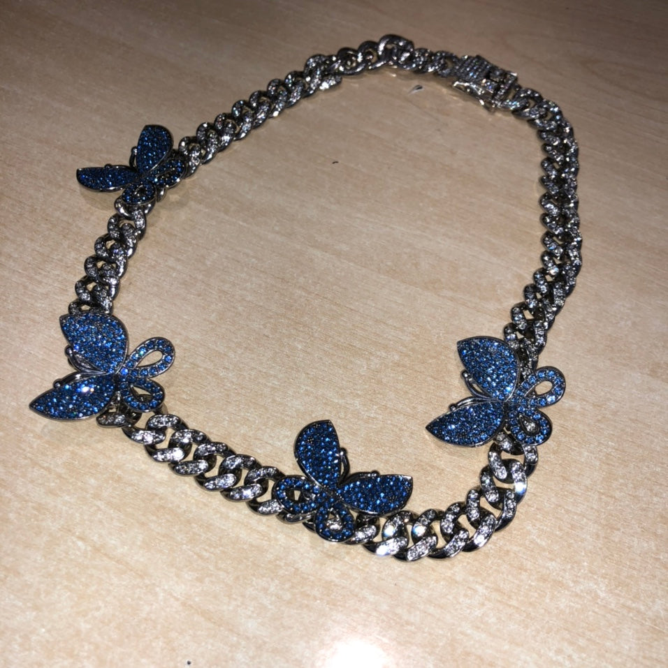12mm VVS Iced Out Cuban Butterfly Choker