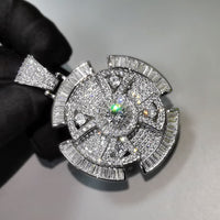 Iced Out Spinner Cross Pendant