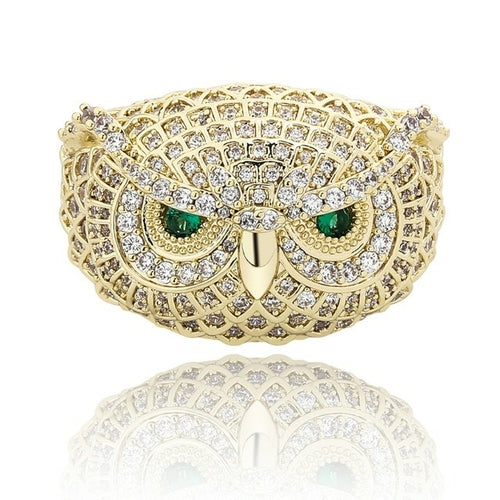 Iced Out Owl Ring