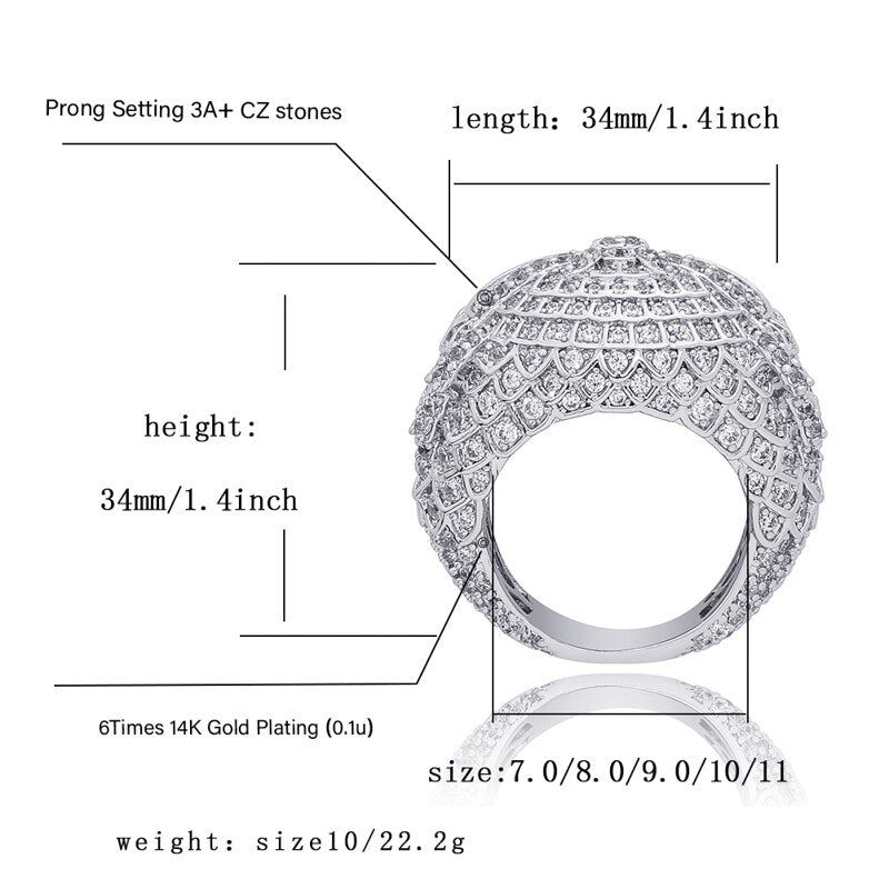 Iced Out Owl Ring