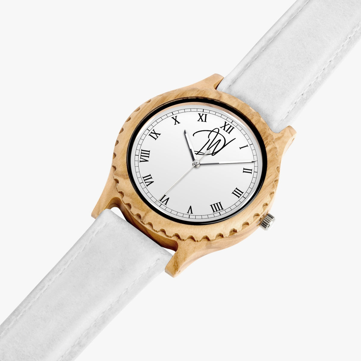Dripwatch Italian Olive Leather Strap Wooden Watch