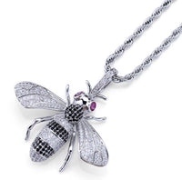 18k-goldwhite-gold-plated-iced-out-killer-bee-pendant-with-rope-chain-dripwatch.store