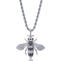 18k-goldwhite-gold-plated-iced-out-killer-bee-pendant-with-rope-chain-dripwatch.store