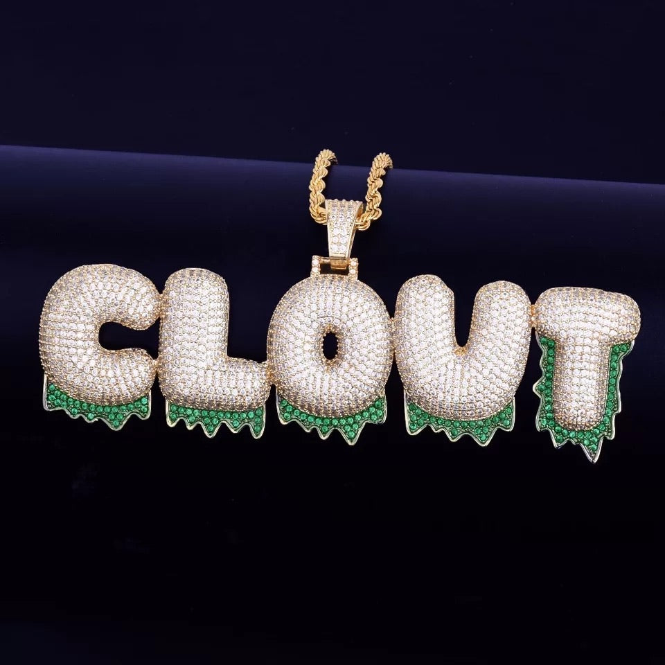 Custom Iced Out Bubble Drip Letter Chain 💧