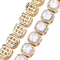 10MM Iced Out 1 Row VVS Tennis Chain Choker