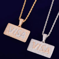 Iced Out VVS VISA Pendant
