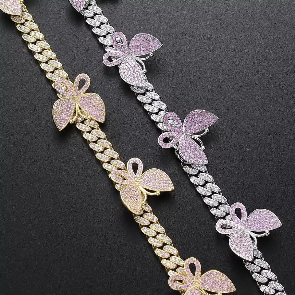 12mm VVS Iced Out Cuban Butterfly Choker