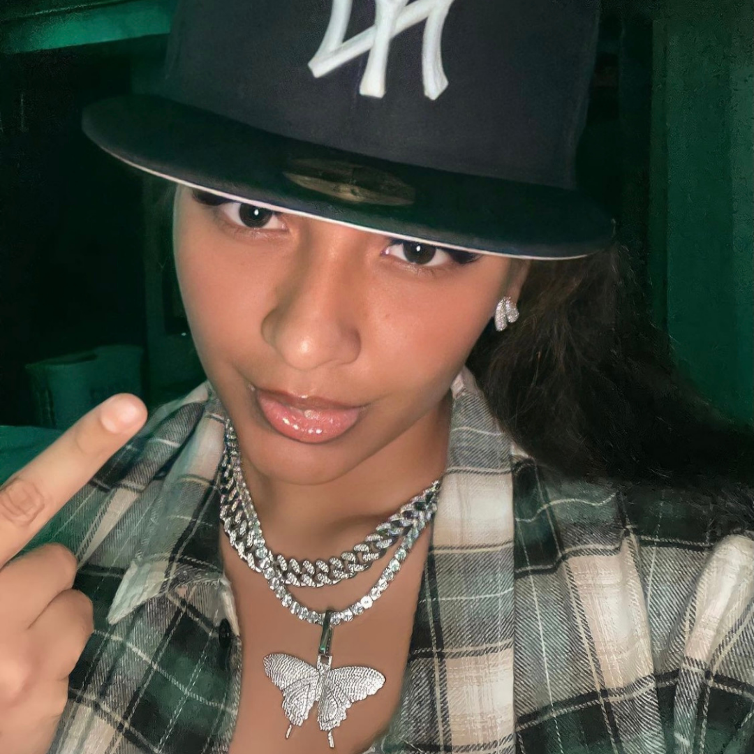 Iced Out Butterfly Design Pendant Cuban Chain Necklace