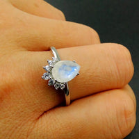 925 Sterling Silver Moonstone Ring