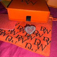 Dripwatch Iced Out Baguette Heart Rings