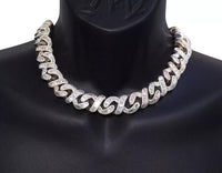 Iced Out Infinity Baguette Cuban Chain