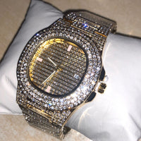 18K Gold VVS Iced Out Dripwatch