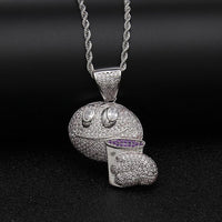 Smiley Purple Soda Pendant 🥤