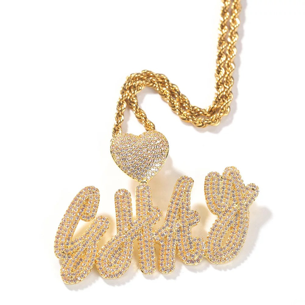 Script Custom Letters Pendant