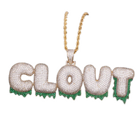 Custom Iced Out Bubble Drip Letter Chain 💧