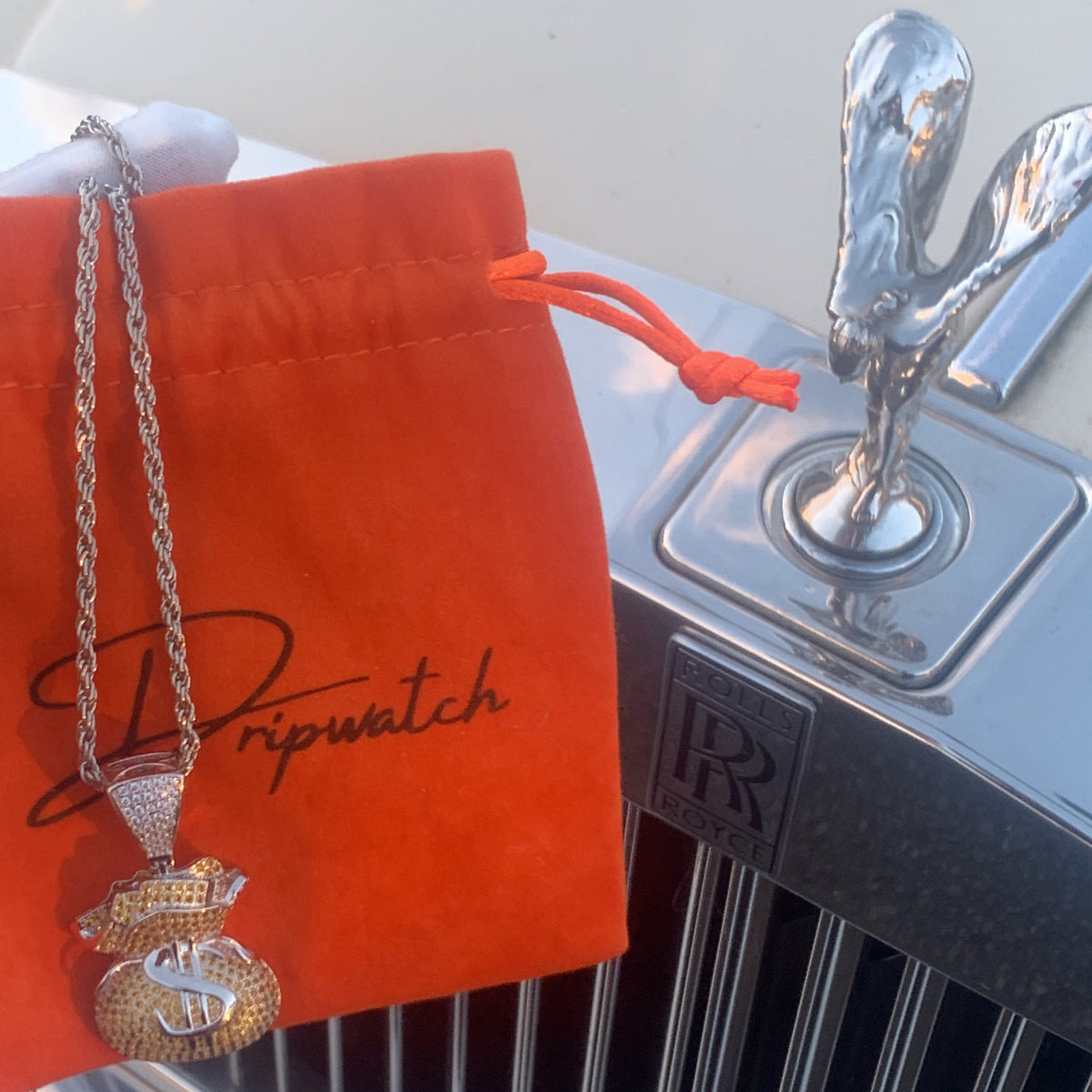 Orange Money Bag Pendant đź’°