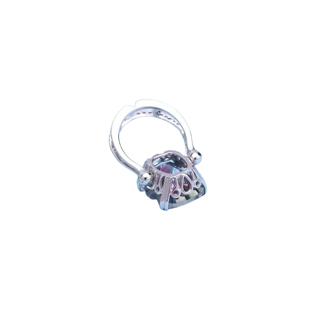 18.42CT Mystic Quartz 925 Sterling Silver Ring