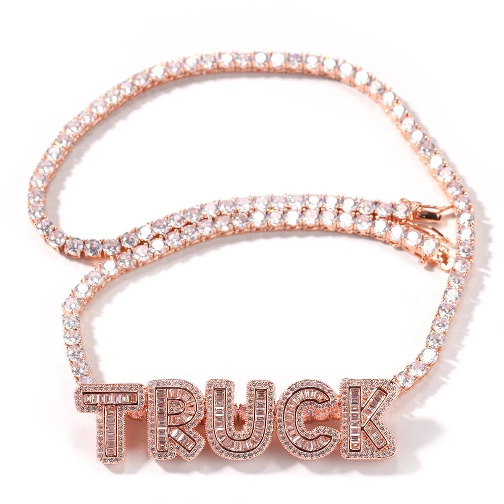 Custom Iced Out Baguette Letter Chain