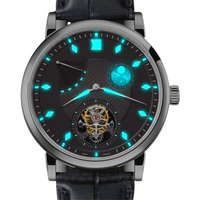 Luminous Hands Moon Phase Tourbillon Men's Mechanical Watch