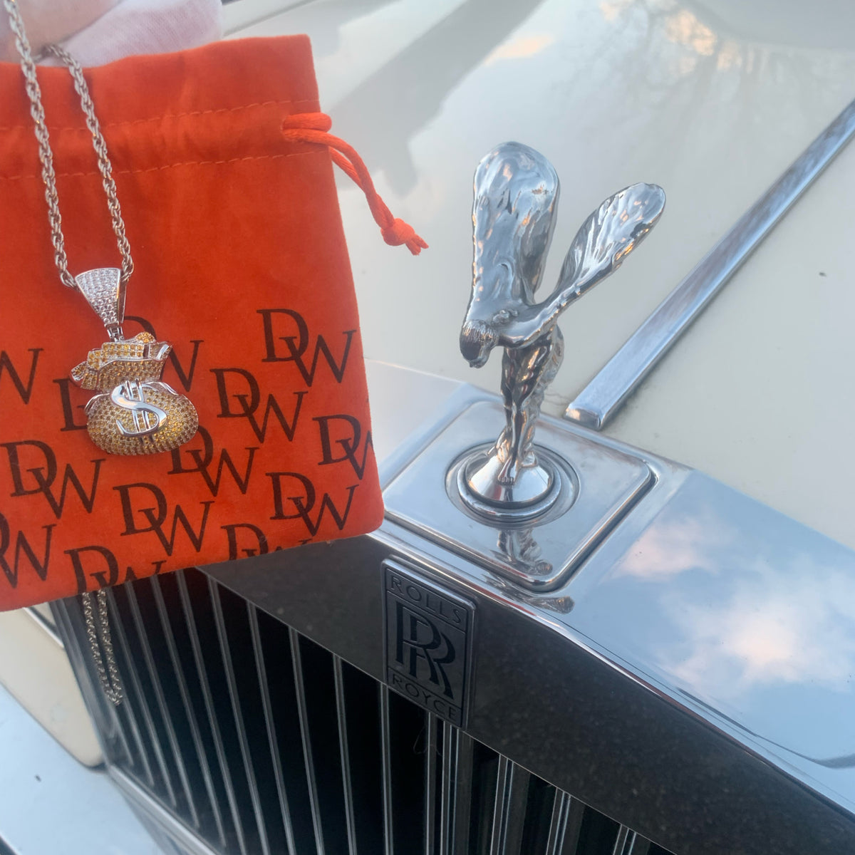 Orange Money Bag Pendant đź’°