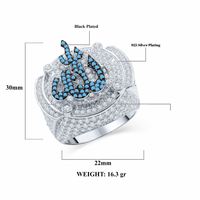 RADIATE Silver Ring Blue