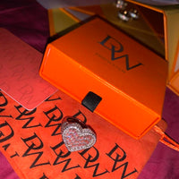 Dripwatch Iced Out Baguette Heart Rings