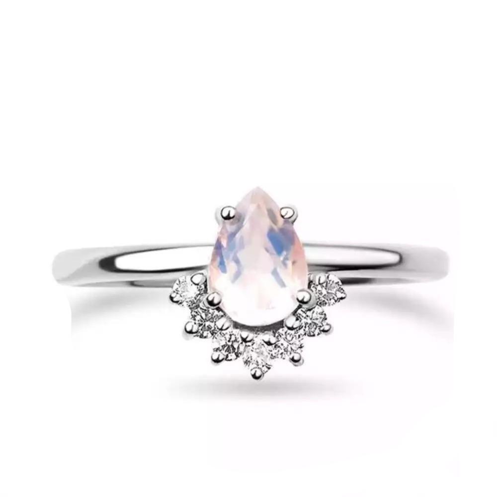 925 Sterling Silver Moonstone Ring