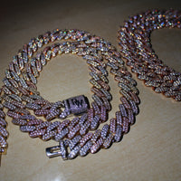 Dripwatch 12MM Miami TRI-Color Gold Cuban Chain