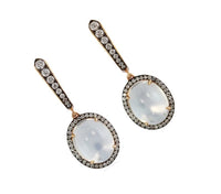 925 Sterling Silver Natural Moonstone Earrings