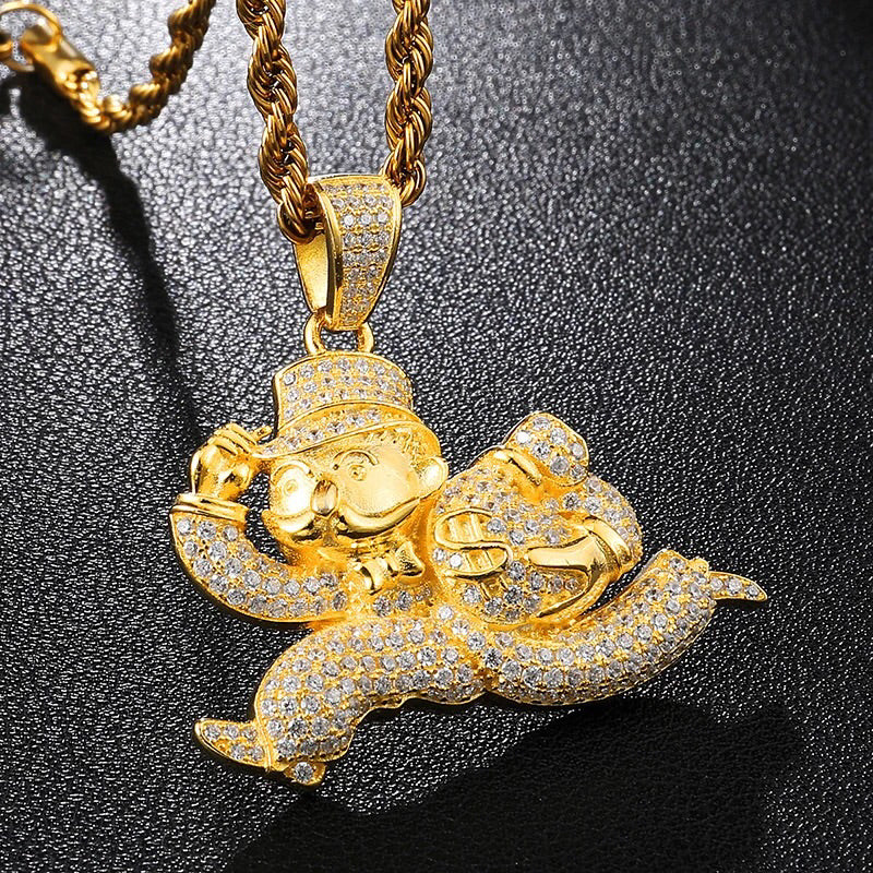 Iced Out Monopoly Pendant