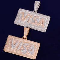 Iced Out VVS VISA Pendant