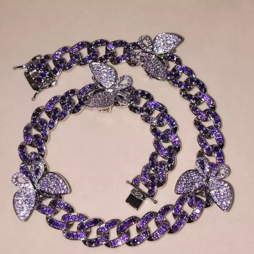 12mm VVS Iced Out Cuban Butterfly Choker