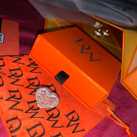 Dripwatch Iced Out Baguette Heart Rings