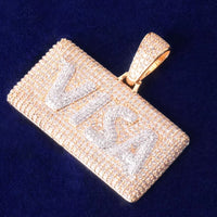 Iced Out VVS VISA Pendant