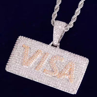 Iced Out VVS VISA Pendant