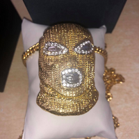 Hip Hop Gold Bally Pendant With Rope Chain