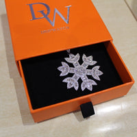 Iced Out Baguette Snowflake Pendant